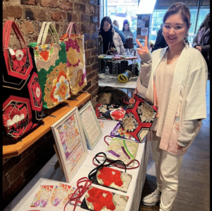 Japanese kimono bag designer