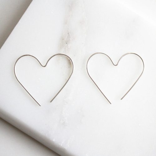 silver_heart_earrings - Hooks and Luxe